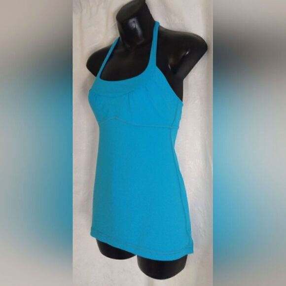 Lululemon Athletica Turquoise Long Halter Tank Top SZ small - Picture 6 of 16